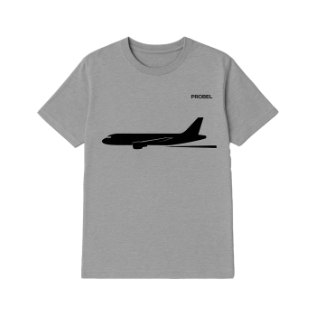 T-Shirt "Airliner Side View", Grau