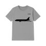 T-Shirt "Airliner Side View", Grau