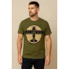 T-Shirt "Propellerflugzeug Vintage", oliv