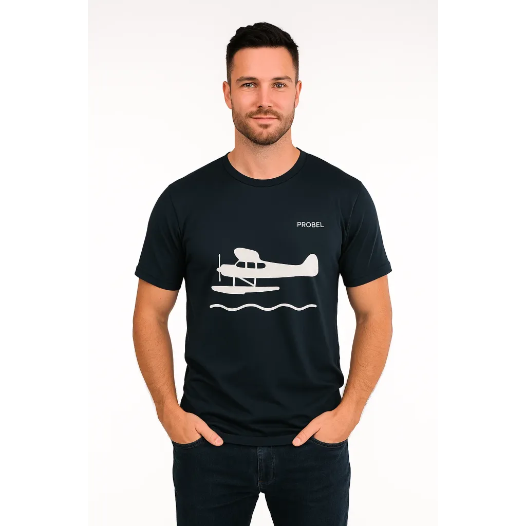 T-Shirt "Wasserflugzeug", Blau