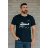 T-Shirt "Wasserflugzeug", Blau