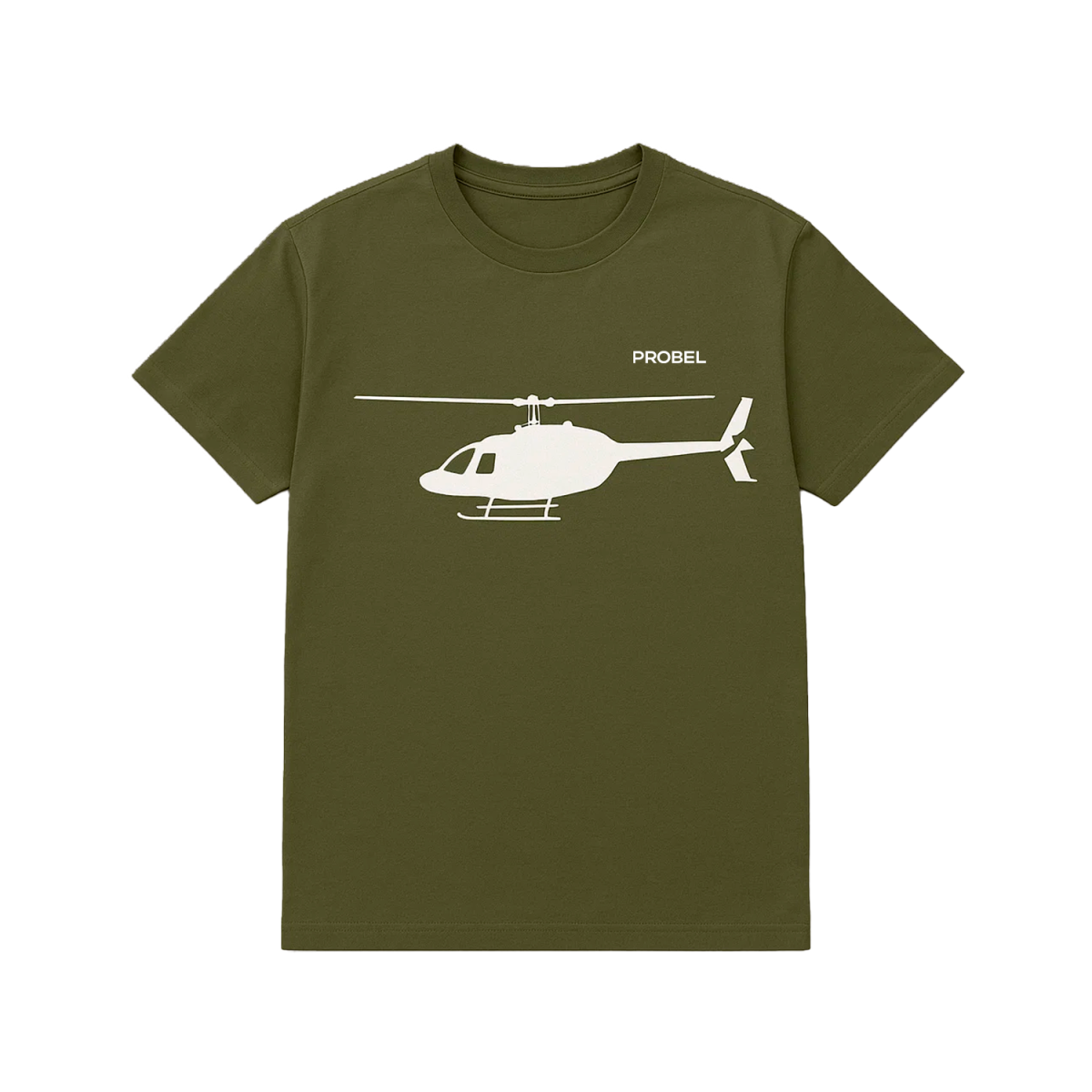 T-Shirt "Helicopter", Oliv