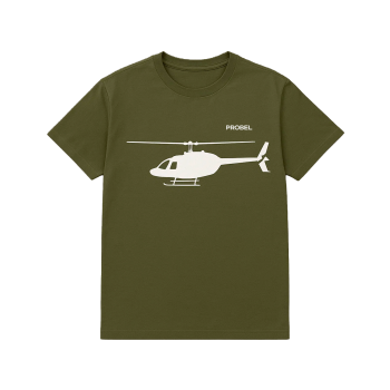T-Shirt "Helicopter", Oliv