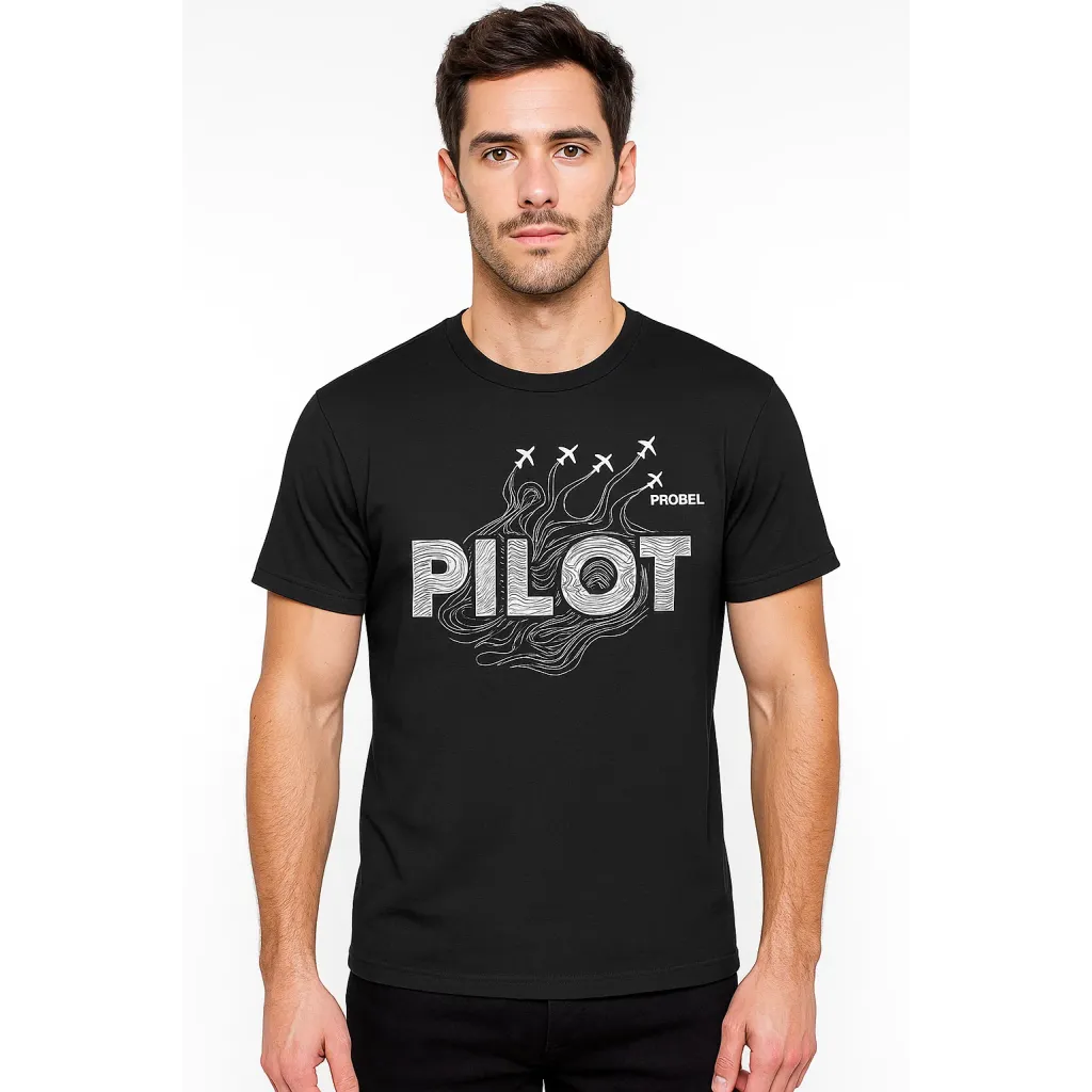 T-Shirt "Pilot Waves", Grau