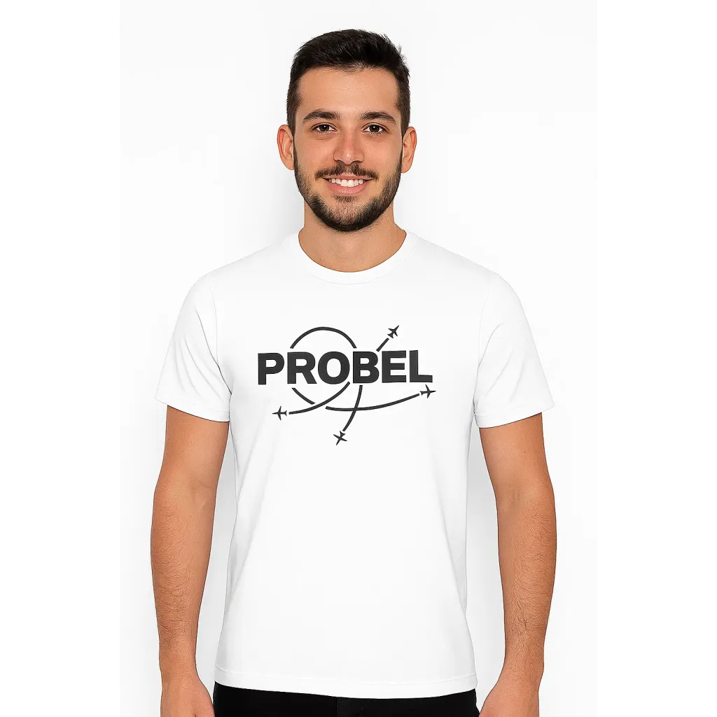 T-Shirt "Probel Flight Path", Weiß