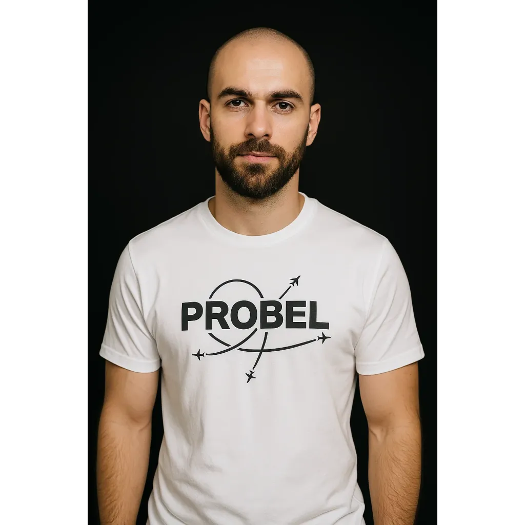 T-Shirt "Probel Flight Path", Weiß