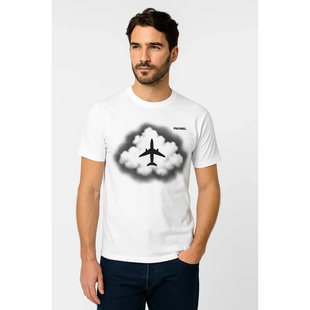 T-Shirt "Cloud Flight", Weiß