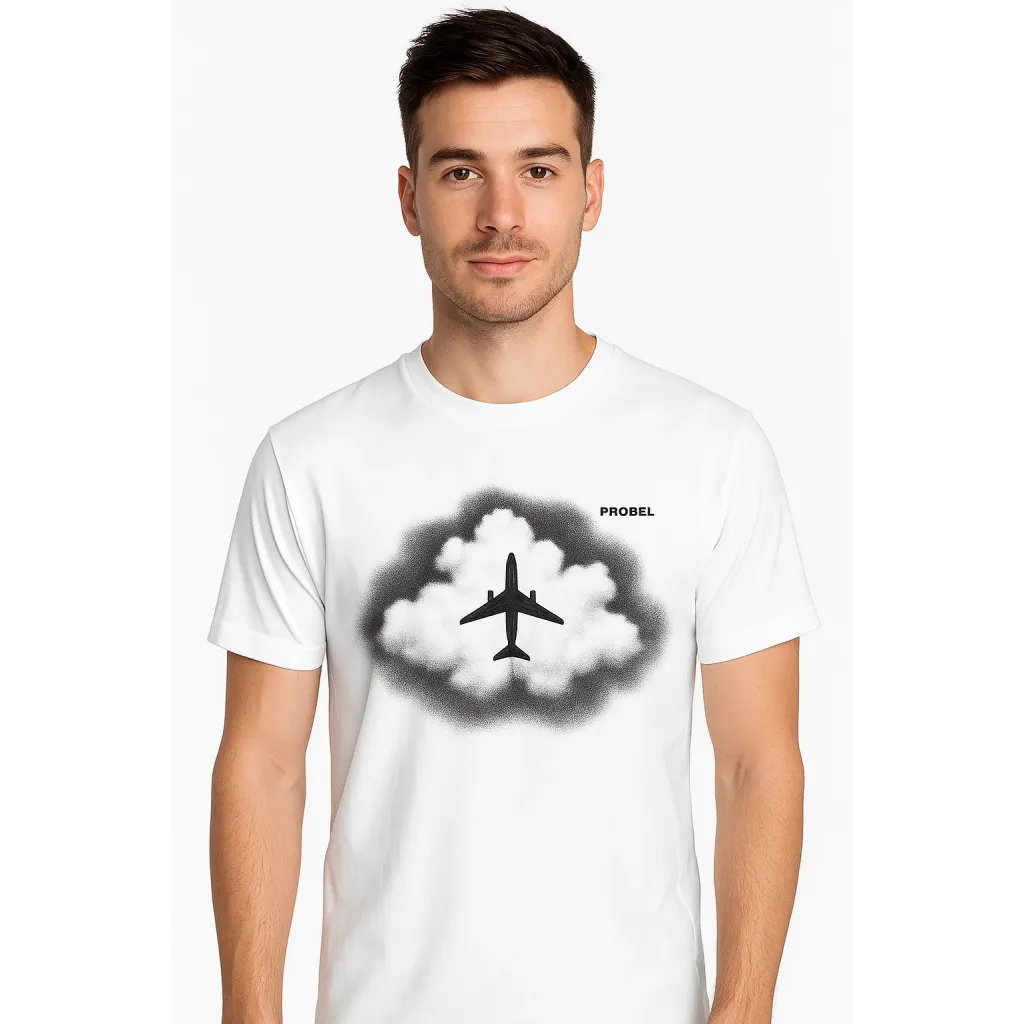 T-Shirt "Cloud Flight", Weiß