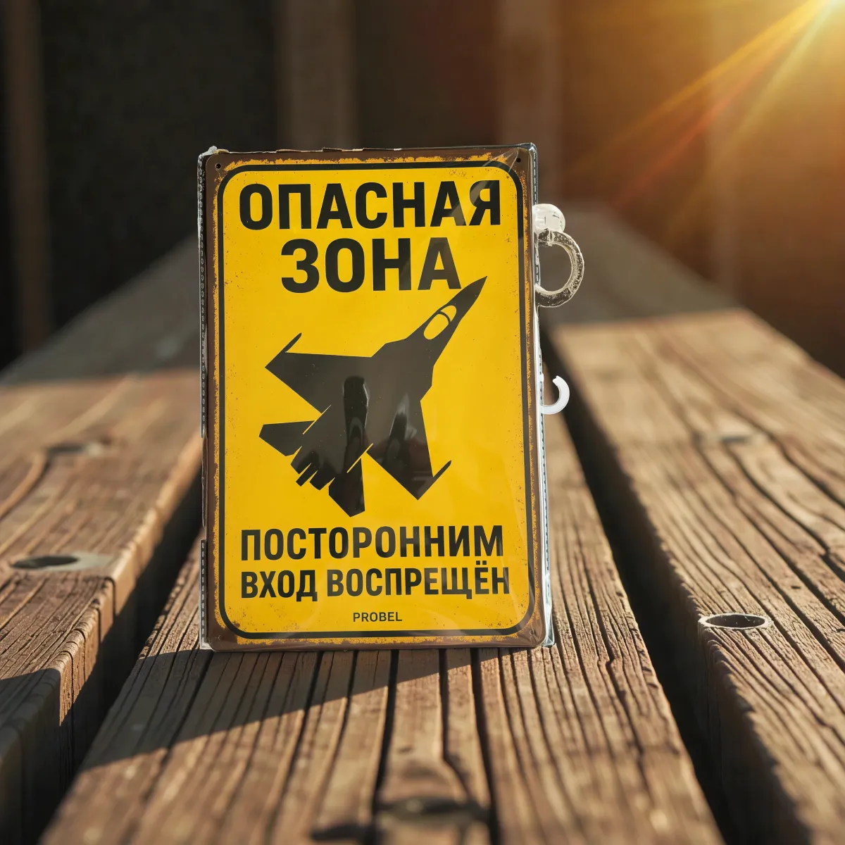 Metallschild "Опасная зона – Посторонним вход воспрещён" (RUS)