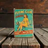 Metallschild "Flying Club Lounge – Cold – Hot Stories"