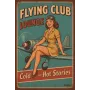 Metallschild "Flying Club Lounge – Cold – Hot Stories"