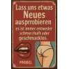 Tabliczka metalowa "Lass uns etwas Neues ausprobieren", 20×30 cm