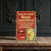Metallschild "Lass uns etwas Neues ausprobieren", 20×30 cm