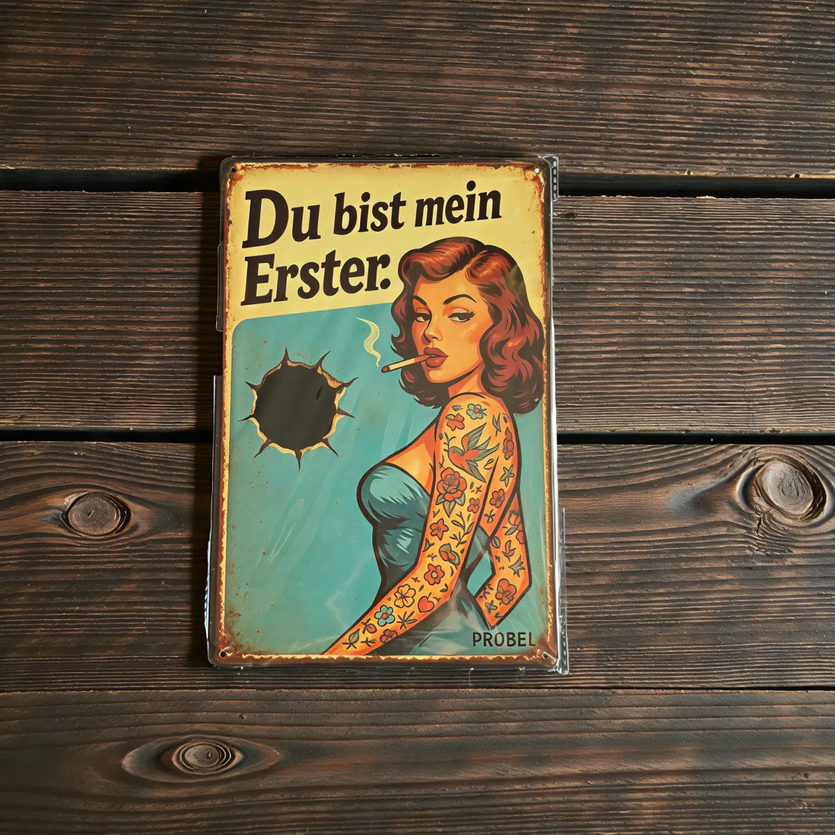 Metallschild "Du bist mein Erster", 20×30 cm