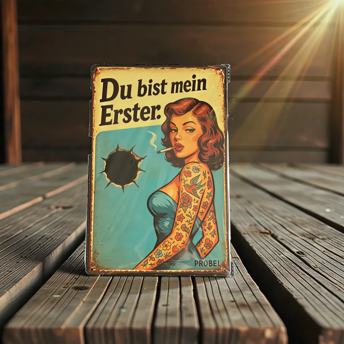 Metallschild "Du bist mein Erster", 20×30 cm