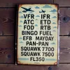 Metallschild "Aviation Abkürzungen", 20×30 cm