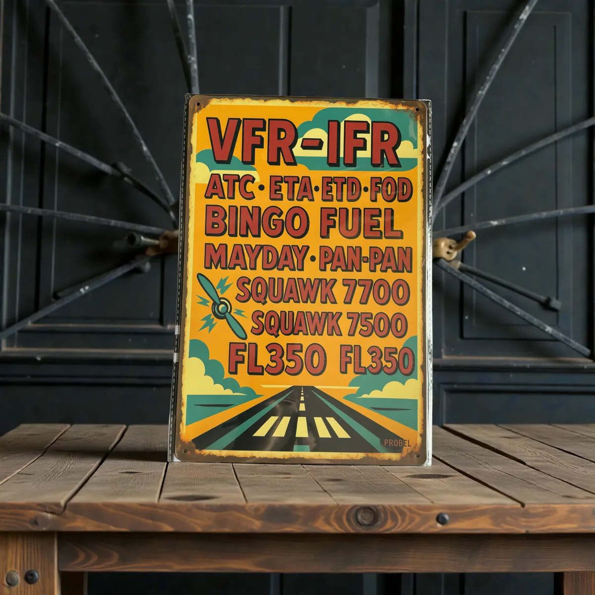 Metallschild "Aviation Abkürzungen II", 20×30 cm