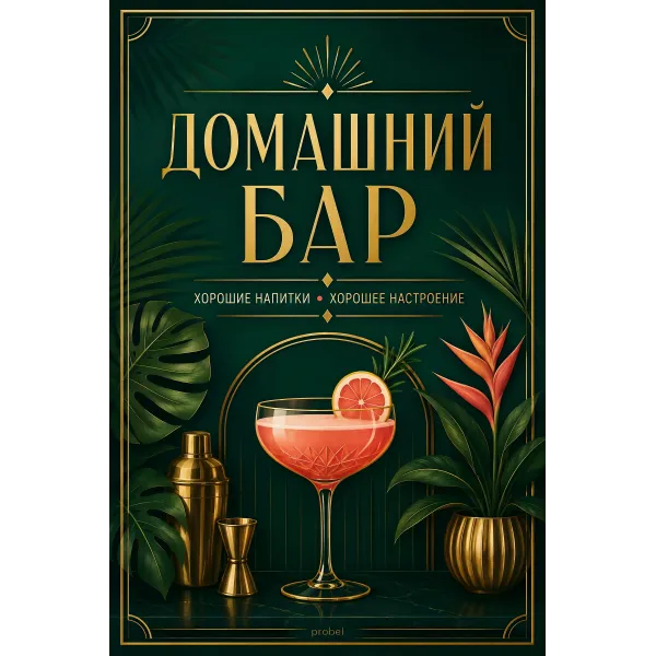 Metallschild "Домашний бар (RUS)", 20×30 cm